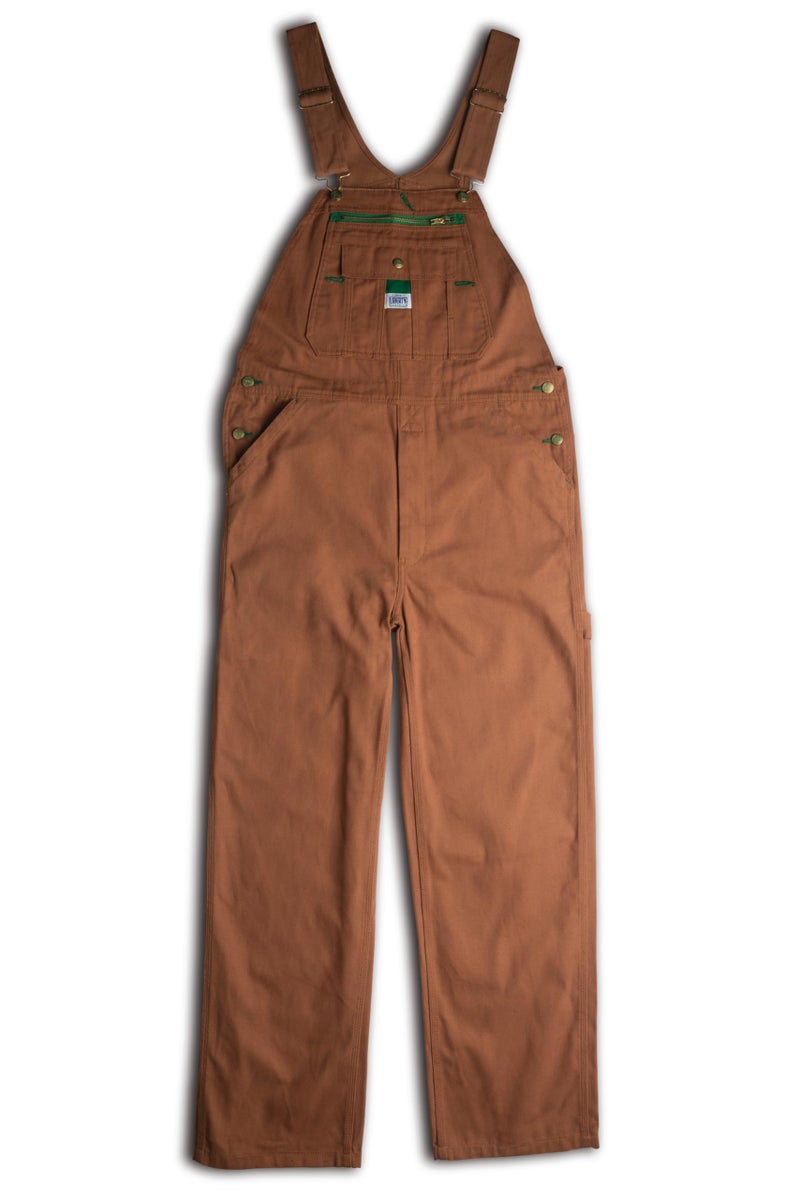 Liberty Men's Duck Bib Overalls, Pecan, 34W x 32L US - Image 4